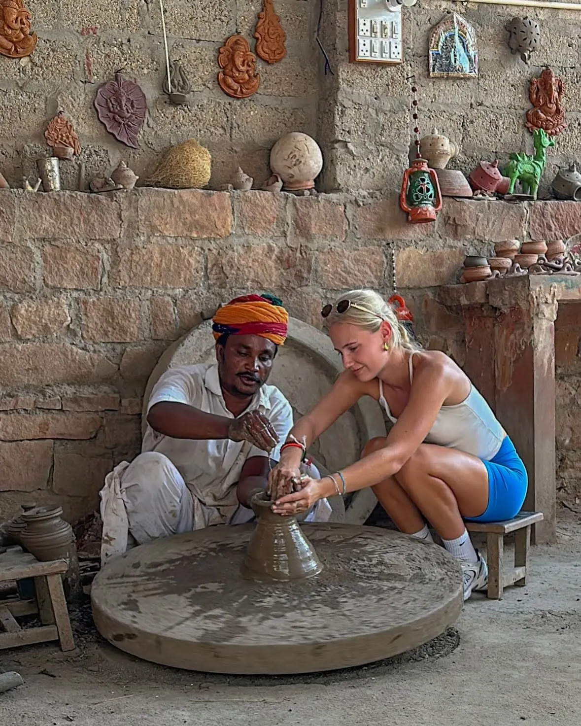 International travelers experiencing traditional Indian culture and local activities