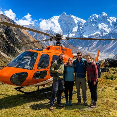 Luxury helicopter tour over India's breathtaking mountains and scenic landscapes