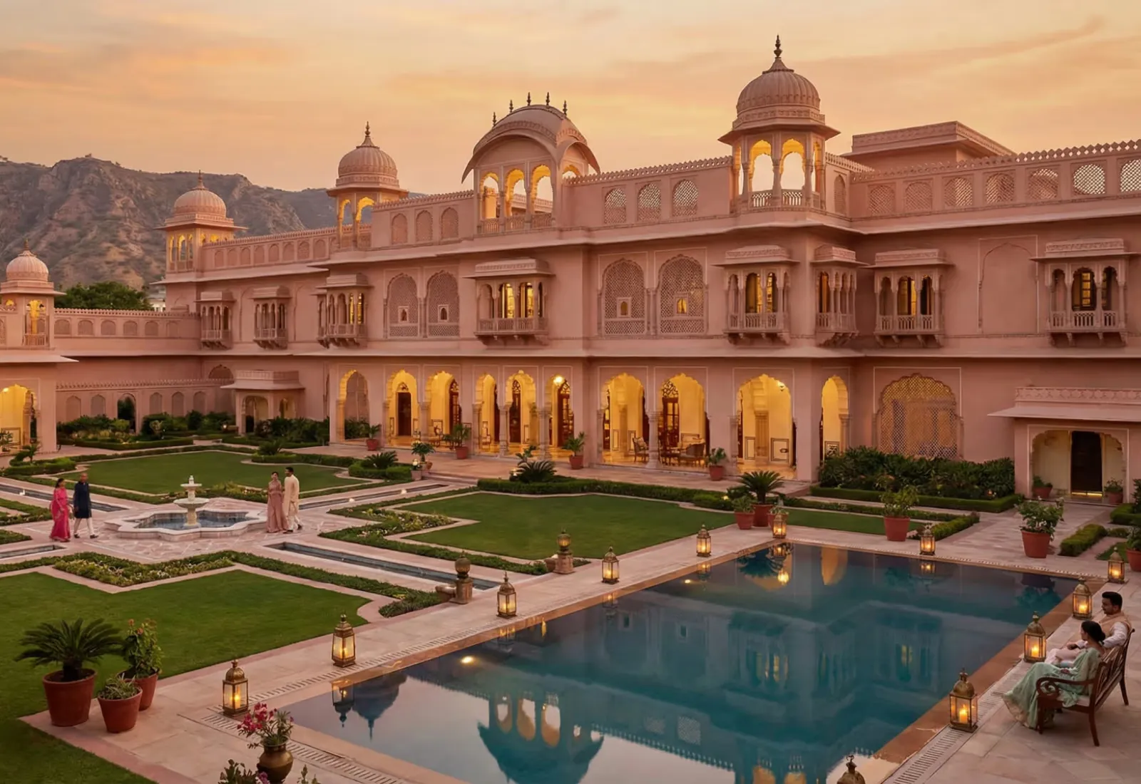 Luxury heritage palace experience showcasing India's magnificent royal architecture